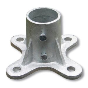 Round Post Flange Mount w/ Anchors