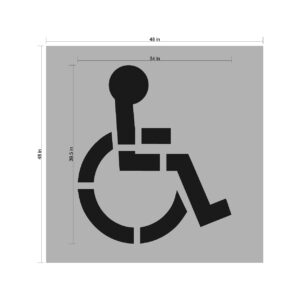 Handicapped Parking Lot Stencil