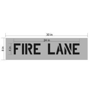 Fire Lane Stencil