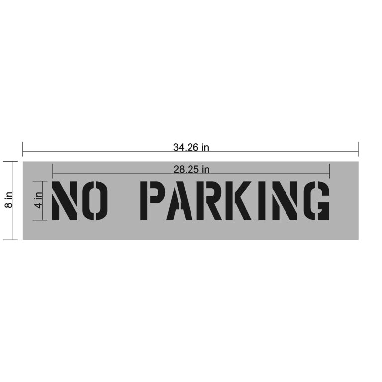 No Parking Stencil