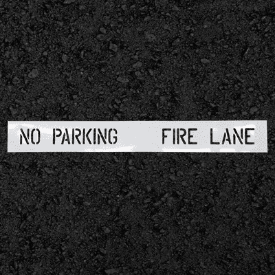 No Parking Fire Lane Stencil