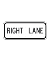 R3-5F Right Lane Sign