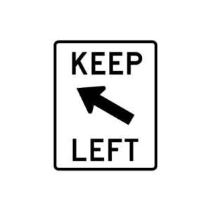 R4-8b Keep Left Arrow Sign