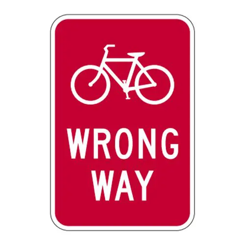 R5-1b Bicycle Wrong Way