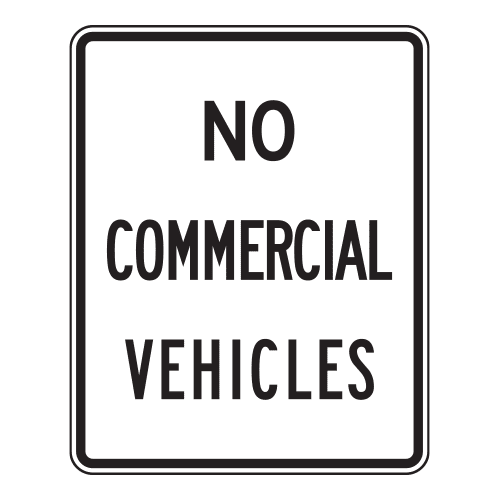 R5-4 No Commercial Vehicles Sign
