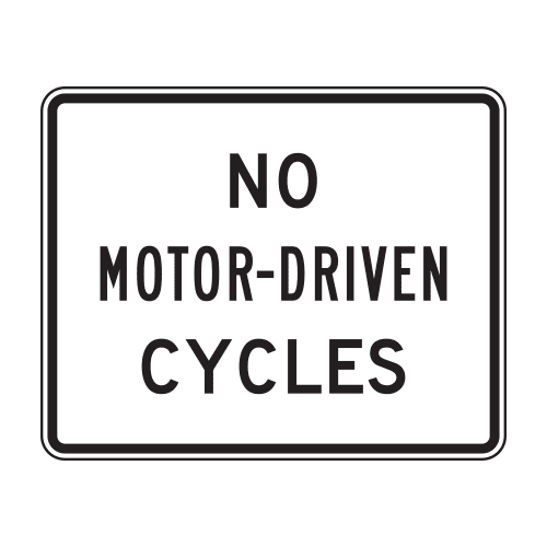 R5-8 No Motor-Driven Cycles Sign