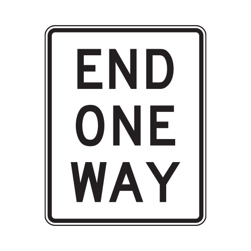 R6-7 End One Way Sign