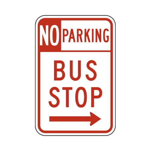 R7-107R No Parking Bus Stop Sign