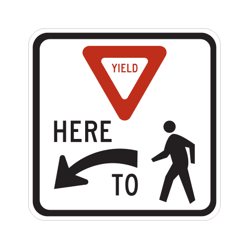 R1-5L Yield Here to Pedestrians