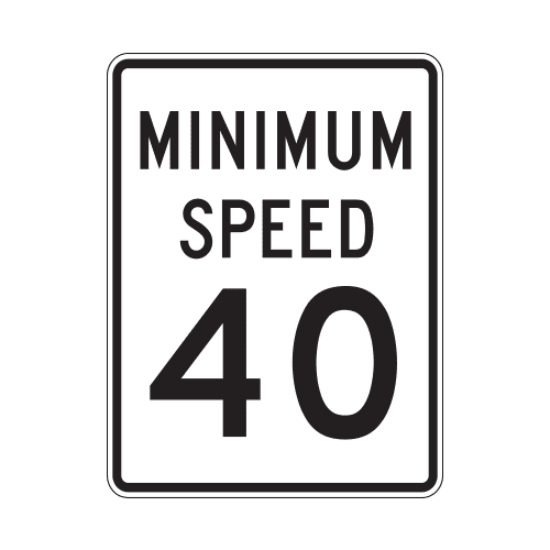 R2-4P Minimum Speed Limit Sign