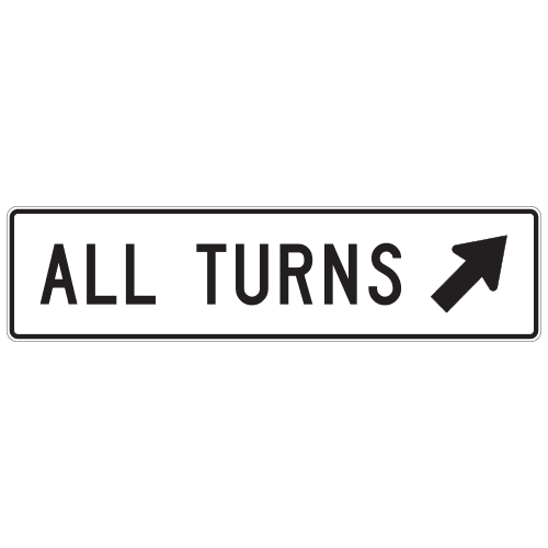 R3-24 All Turns Directional Sign