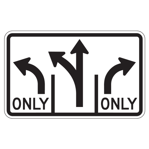R3-8a Advance Intersection Lane Control Sign