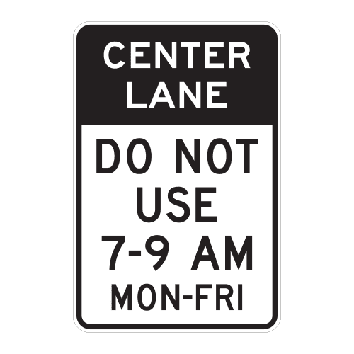 R3-9f Reversible Lane Control Sign