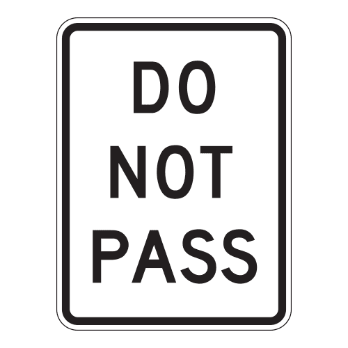 R4-1 Do Not Pass Sign