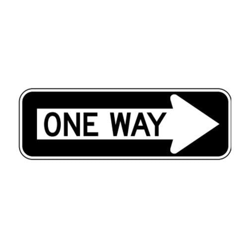 R6-1R Right One Way Sign