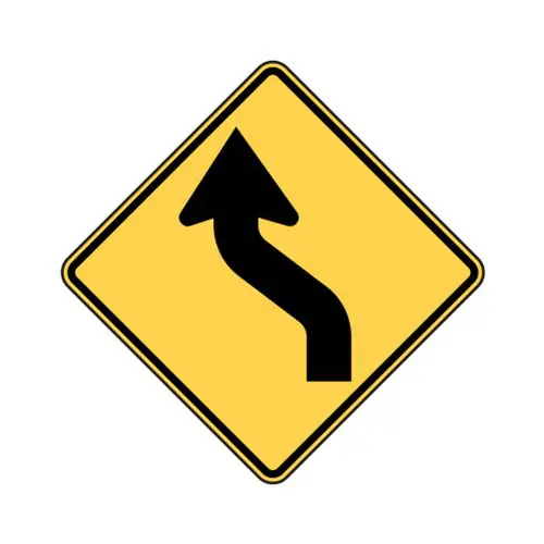 W1-4L Left Reverse Curve Sign