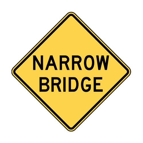 W5-2 Narrow Bridge Sign