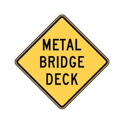W8-16 Metal Bridge Deck Sign