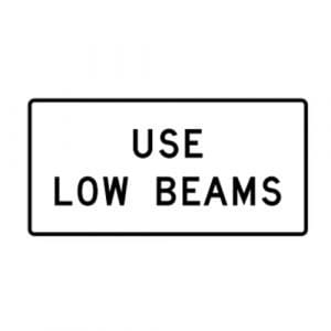 R13-3T Use Low Beams Sign https://translineinc.com/wp-content/uploads ...