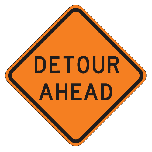 CW20-2D Detour Ahead Sign - Transline Industries