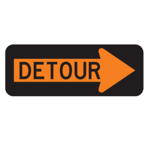 M4-10R Rectangle Detour Sign