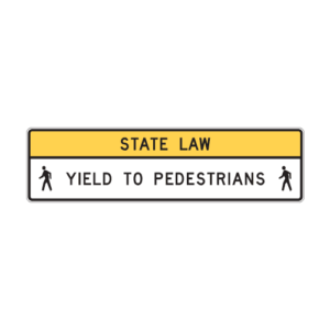 R1-9 State Law Yield To Pedestrians Sign