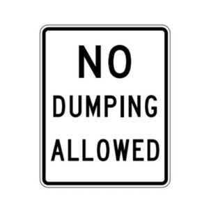 No Dumping Allowed