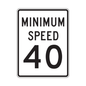 R2-4P Minimum Speed Limit Sign