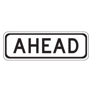 R3-17aP Ahead Sign