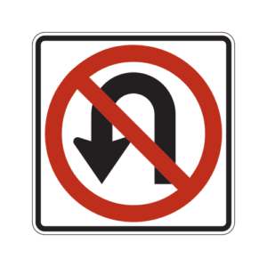 R3-4 No U-Turns Sign