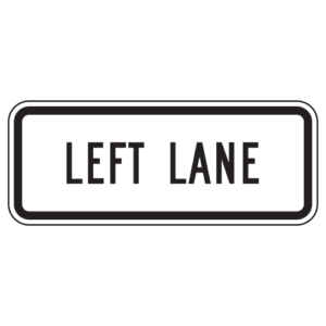 R3-5bP Left Lane Sign