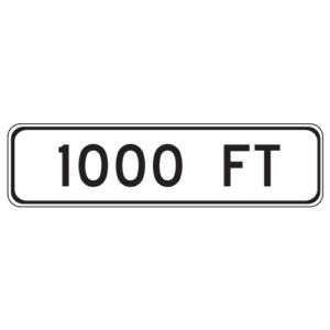 R3-5hTP 1000 Feet Sign