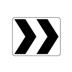 R6-4 Roundabout Directional Sign (Double Chevrons)