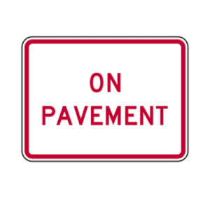 R8-3cP On Pavement Sign