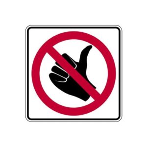 R9-4 No Hitch Hiking Sign