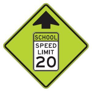 S4-5 School Speed Zone Ahead Sign