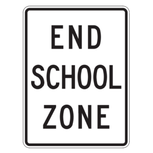 S5-2 End School Zone Sign