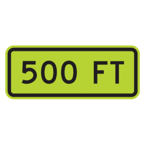 SW16-2aP Rectangle Distance in Feet School Sign