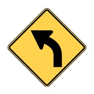 W1-2L Curve Left Sign