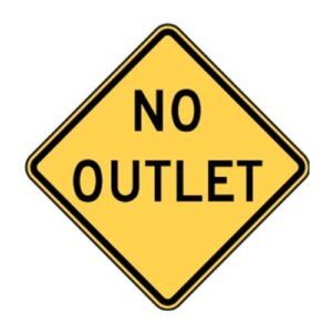 W14-2 No Outlet Sign