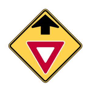 W3-2 Yield Ahead Sign