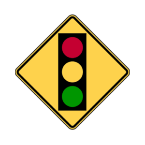 W3-3 Signal Ahead Sign