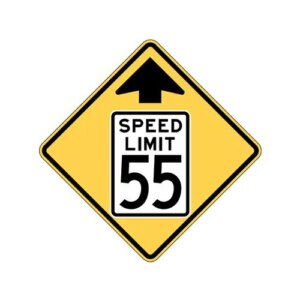 W3-5 Reduced Speed Limit Ahead Sign