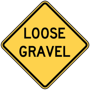 W8-7 Loose Gravel Sign