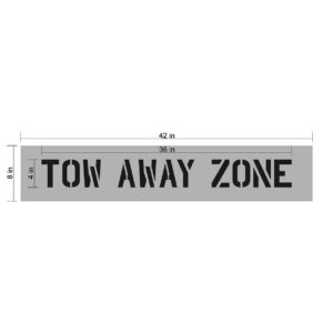 Tow Away Zone Stencil