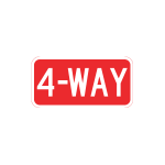 Traffic Sign | 4-WAY | R1-3