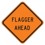 CW20-7aD Flagger Ahead Sign