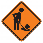 CW21-1aT Workers Ahead Symbol Sign