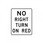 R10-11T No Right Turn on Red Sign