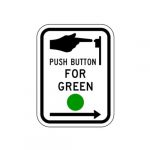 R10-4R Push Button for Green Signal (Right Arrow) Sign